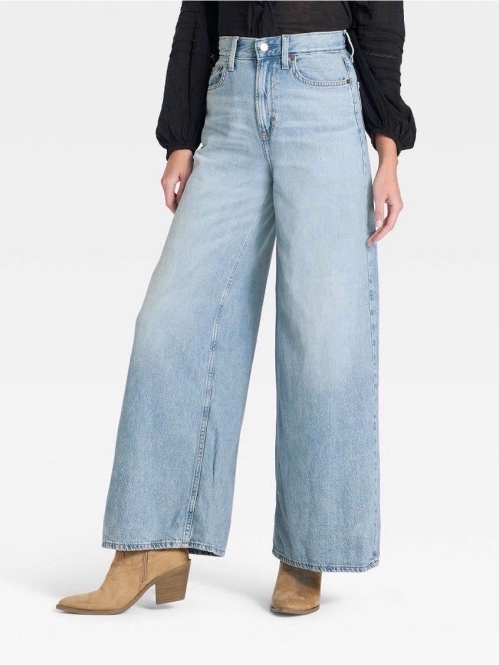Universal Thread Light Blue High Rise Palazzo Wide Leg Jeans